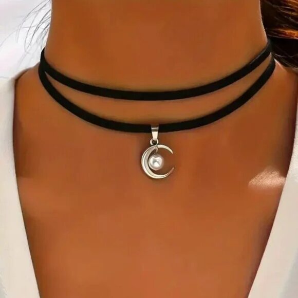 PEARL MOON CHOKER - Picture 1 of 2